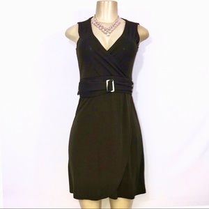 [Banana Republic] Chocolate Belted Faux-Wrap Dress